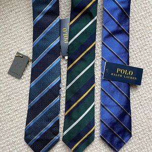 NWT 3 Boys Silk Ties (Polo Ralph Lauren & Canali)